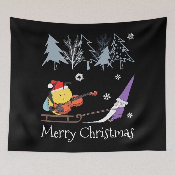 Item preview, Funny Santa Bumblebee Violin Gnome Music Viola Musician Xmas designed and sold by r-silver.