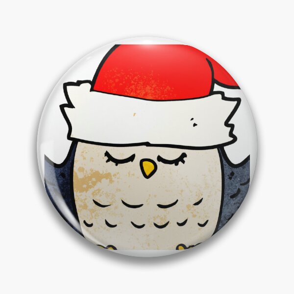 Item preview, Christmas Owl Wearing Santa Hat designed and sold by StickerBird.