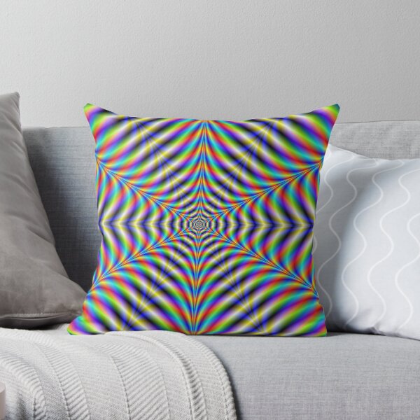 Neon Web Throw Pillow