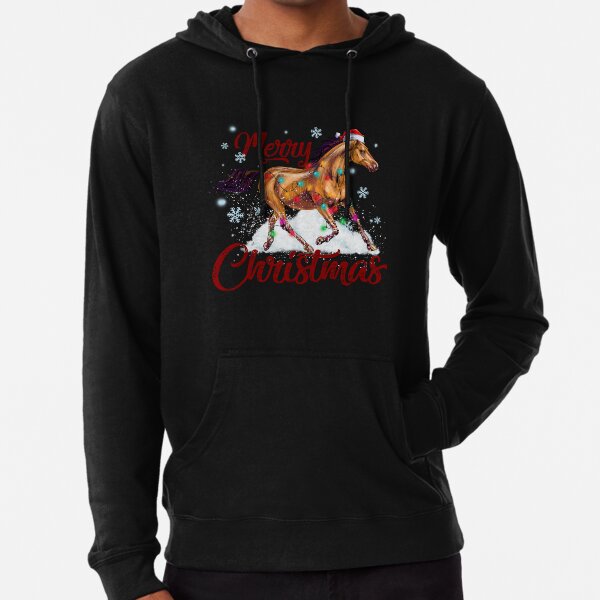 Item preview, Funny Horse With Santa Hat Christmas Lights Design For Horse Kids Men designed and sold by MortiStolten.