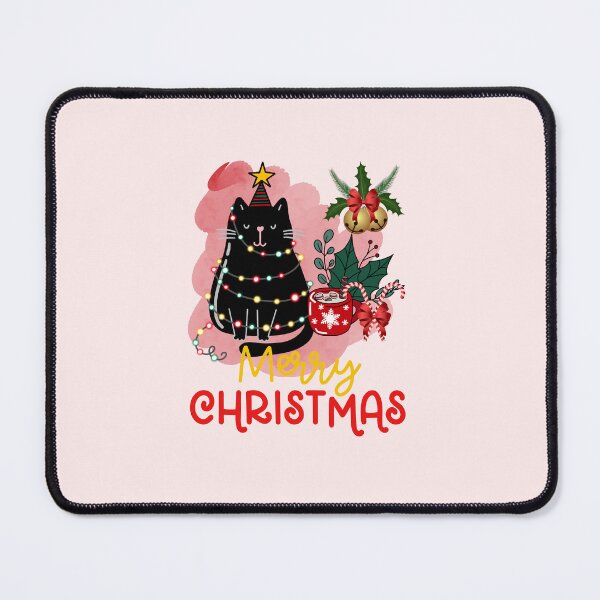 Item preview, Black santa cat tangled up in lights christmas santa | Merry Christmas funny cats sayings and quotes | gifts for Christmas designed and sold by ThanksVibe.
