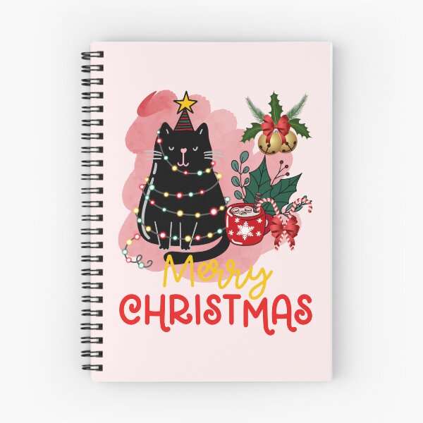 Item preview, Black santa cat tangled up in lights christmas santa | Merry Christmas funny cats sayings and quotes | gifts for Christmas designed and sold by ThanksVibe.