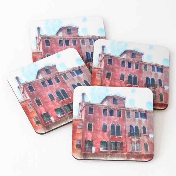 Item preview, Laundry Day at the Red House, Venice, Italy designed and sold by FOLK ART FUSION by heidiannemorris.