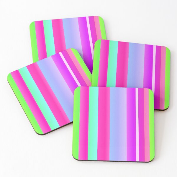 Item preview, Bright pink multicolor vertical line pattern | Pink multicolor color combination designed and sold by lausn.