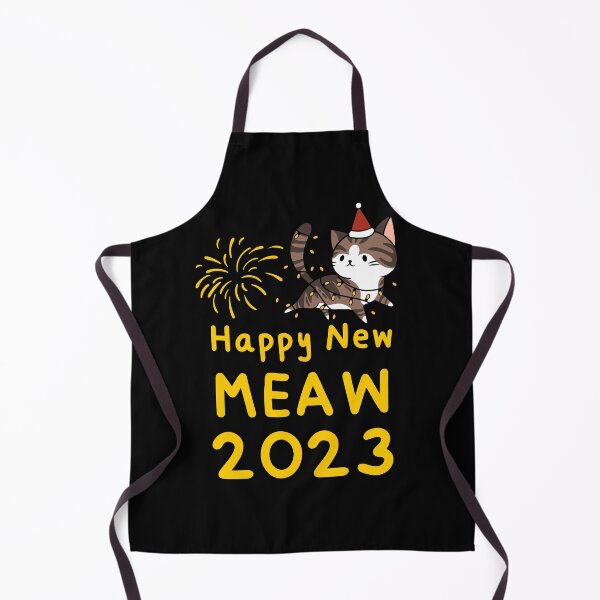 Item preview, HNY 2023,Happy New Year 2023 :Happy New Meaw : Funny Cat. designed and sold by MokonoKokoro.