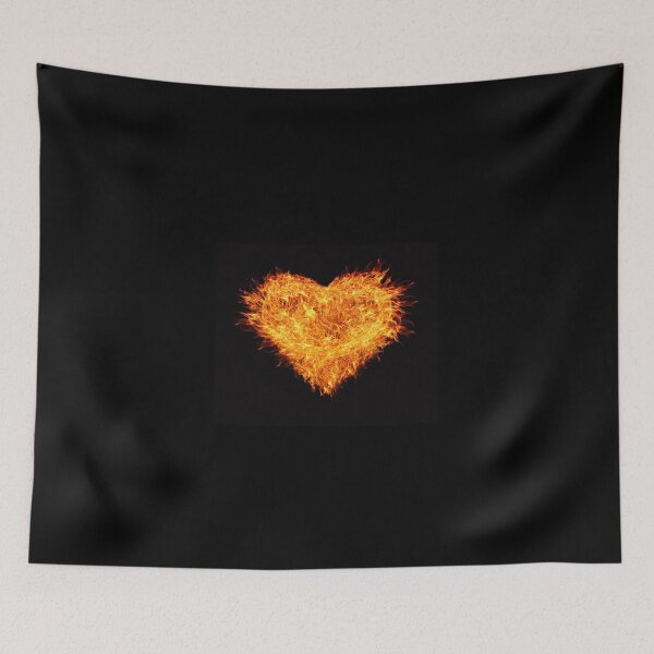 Item preview, Fire heart on black designed and sold by PurefireDesigns.
