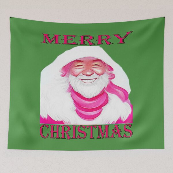 Item preview, Happy vintage pink Santa designed and sold by CottagePop.