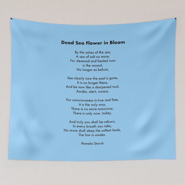 Item preview, Dead Sea Flower in Bloom Poem designed and sold by Pamela Storch.