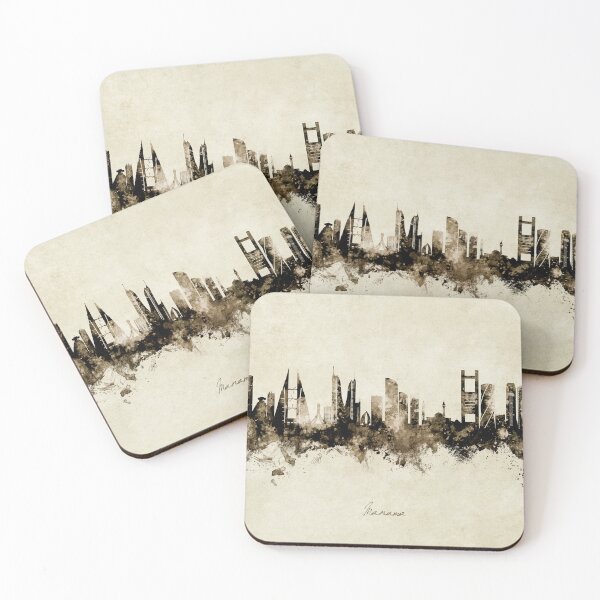 Item preview, Manama Bahrain Skyline designed and sold by ArtPrints.