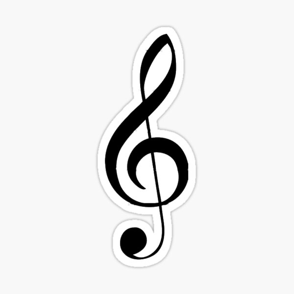 Treble Clef Musical Note Sticker