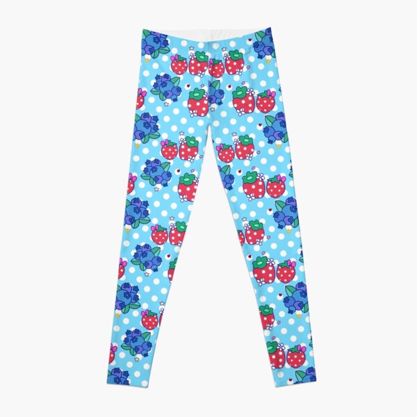 Discover Strawberries and Blueberries Polk-a-dot Pattern | Leggings