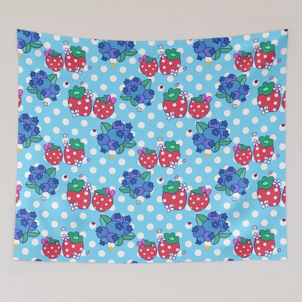 Item preview, Strawberries and Blueberries Polk-a-dot Pattern designed and sold by SaradaBoru.