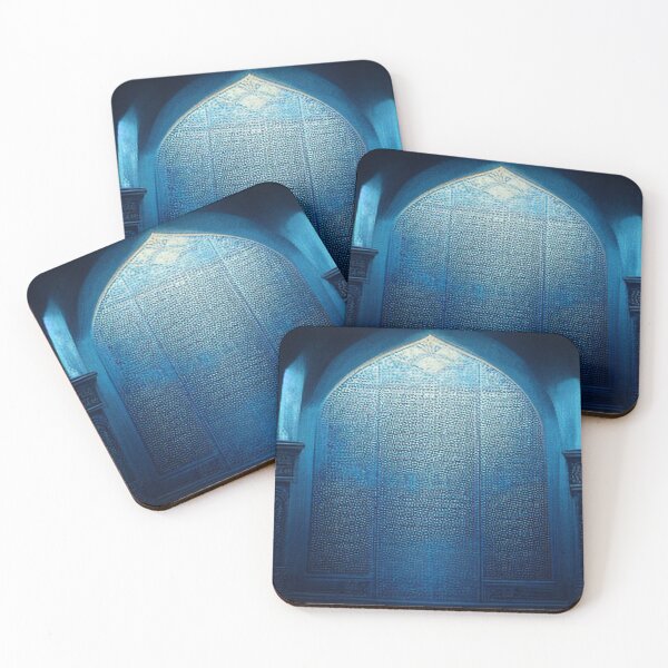 Item preview,  blue mosaic and ancient Arab Islamic writing/ piece of art designed and sold by MaissaArt.