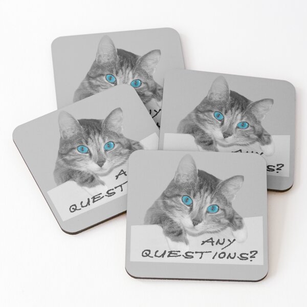 Item preview, Any Questions? Cute Blue Eyes Cat  designed and sold by MONLart.