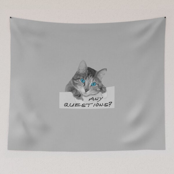 Item preview, Any Questions? Cute Blue Eyes Cat  designed and sold by MONLart.