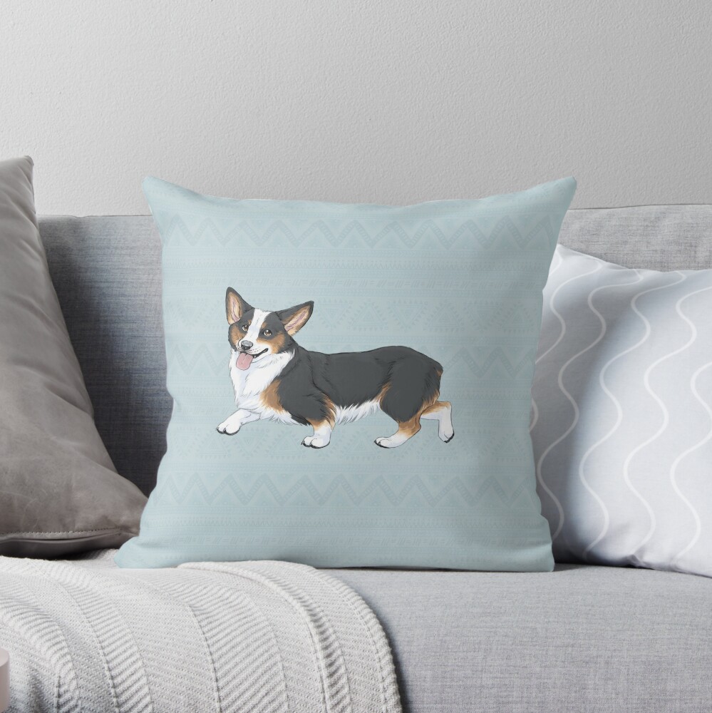 corgi throw pillow