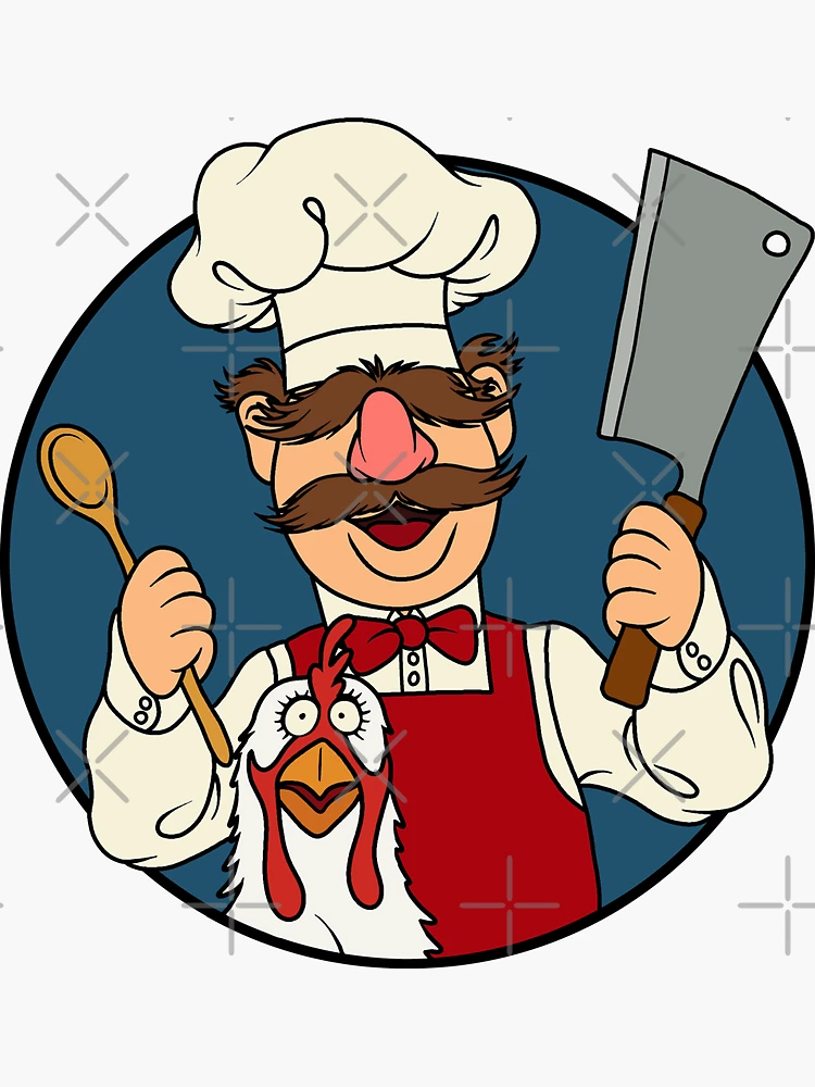 Kitchen Swedish Chef and chicken Art Board Print for Sale by