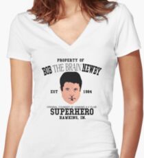 Stranger things 2 - Bob The Brain Newby - Super hero Women's Fitted V-Neck T-Shirt