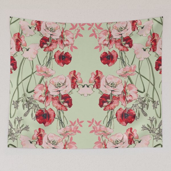 Item preview, Dramatic Florals (Red) #Redbubble #FloralPrint designed and sold by Zala Farah.