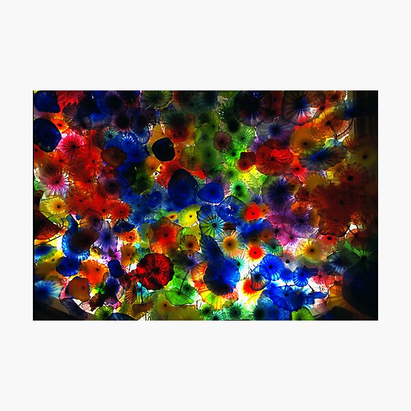 What am I? GUESSED - Belagio Ceiling / Glass flowers Photographic Print