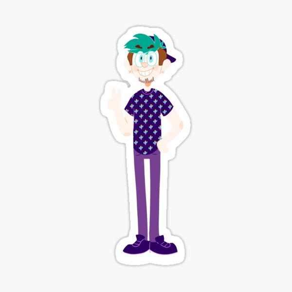 Jacksepticeye with a Cactus Shirt Sticker