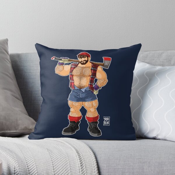 ADAM LIKES LUMBERJACKS Throw Pillow