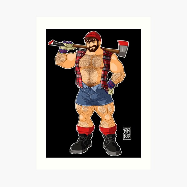 ADAM LIKES LUMBERJACKS Art Print