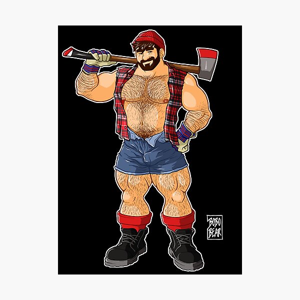 ADAM LIKES LUMBERJACKS Photographic Print