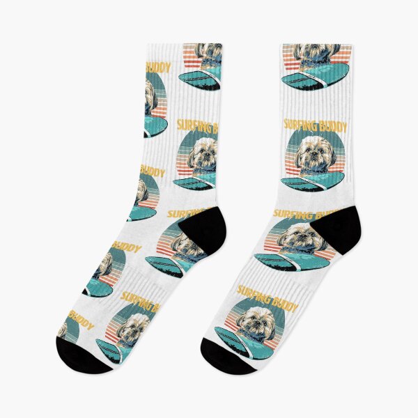 Item preview, Surfing Buddy - Funny & Cute Shih tzu designed and sold by BrainlabStudios.