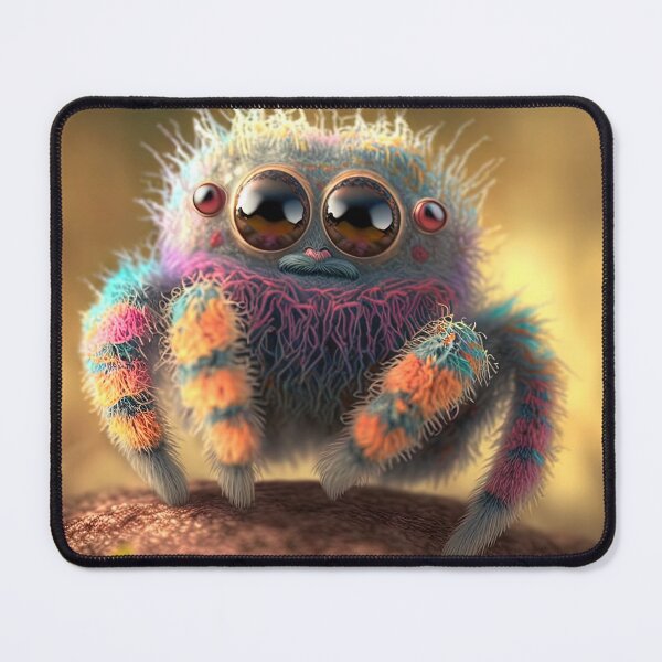 Item preview, cute fluffy jumping spider designed and sold by Avicularious.