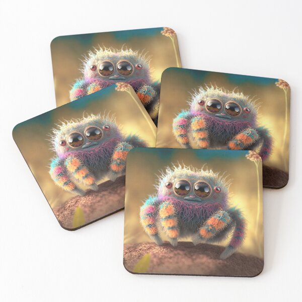 Item preview, cute fluffy jumping spider designed and sold by Avicularious.