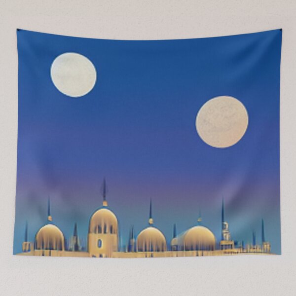 Item preview, painting of the ancient Islamic Arab palace and architecture designed and sold by MaissaArt.