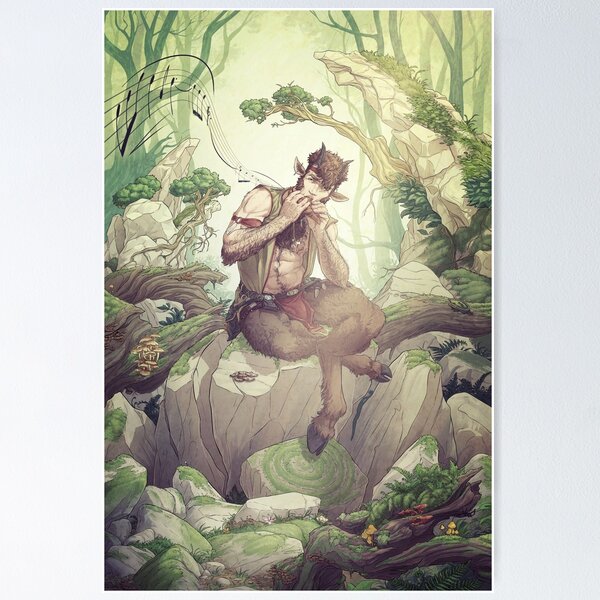 Faun into the woods Poster