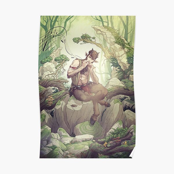 Faun into the woods Poster