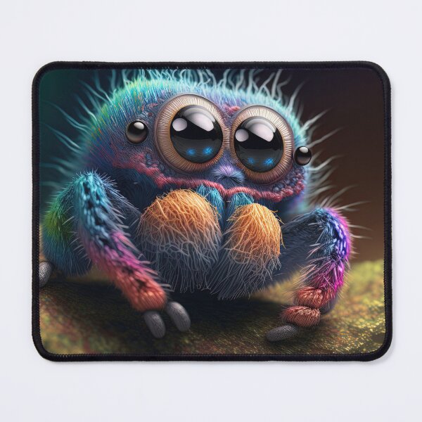 Item preview, cute fluffy jumping spider designed and sold by Avicularious.