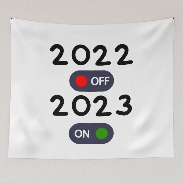 Item preview, HNY 2023,Happy New Year 2023 :on/off Funny meme : White designed and sold by MokonoKokoro.