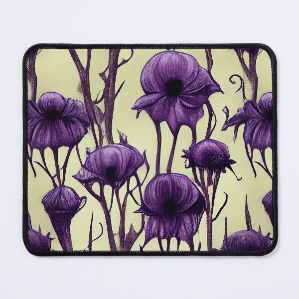 Item preview, Gothic Motif of Purple Poppies With Thorns Tim Burton Style designed and sold by raulmaler.
