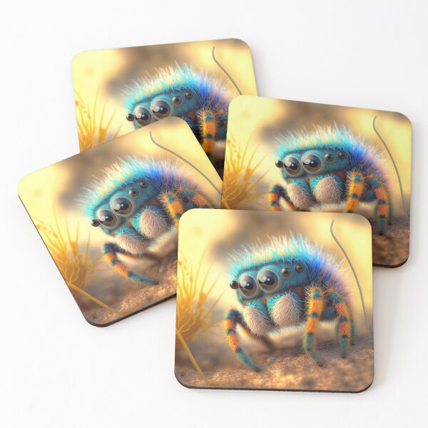 Item preview, cute fluffy jumping spider designed and sold by Avicularious.