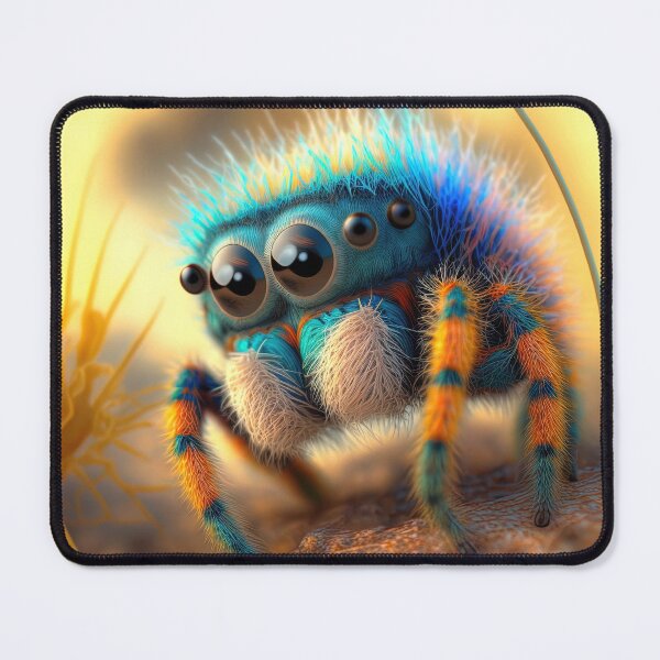 Item preview, cute fluffy jumping spider designed and sold by Avicularious.