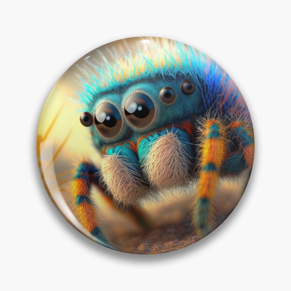 Item preview, cute fluffy jumping spider designed and sold by Avicularious.