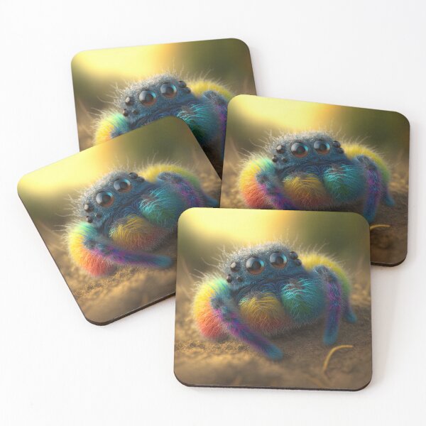 Item preview, cute fluffy jumping spider designed and sold by Avicularious.