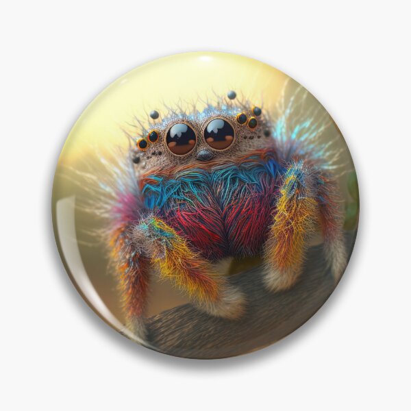 Item preview, cute fluffy jumping spider designed and sold by Avicularious.