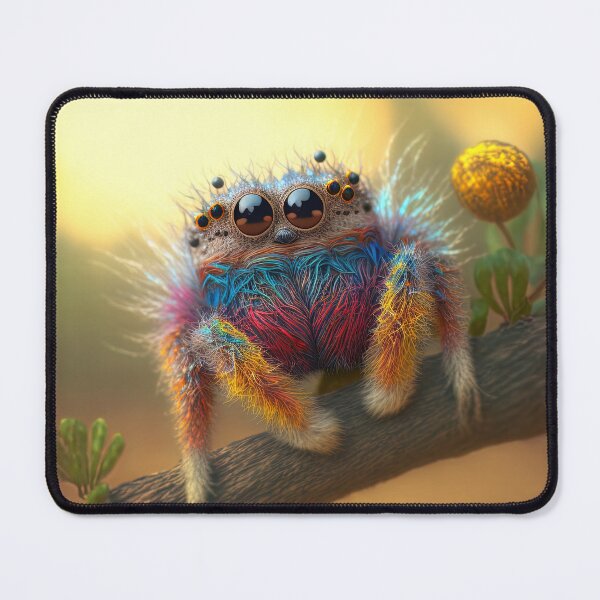Item preview, cute fluffy jumping spider designed and sold by Avicularious.