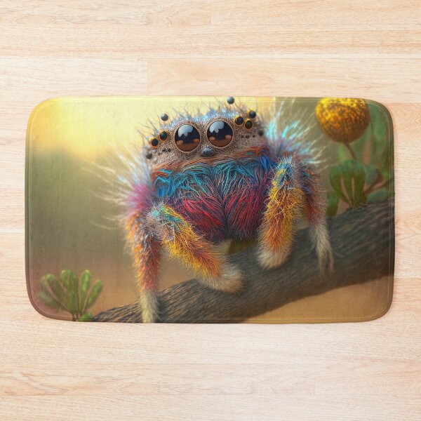 Item preview, cute fluffy jumping spider designed and sold by Avicularious.