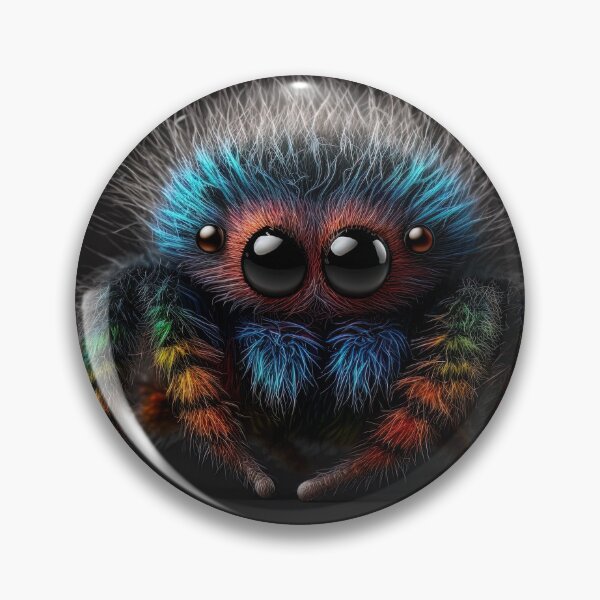 Item preview, cute fluffy jumping spider designed and sold by Avicularious.