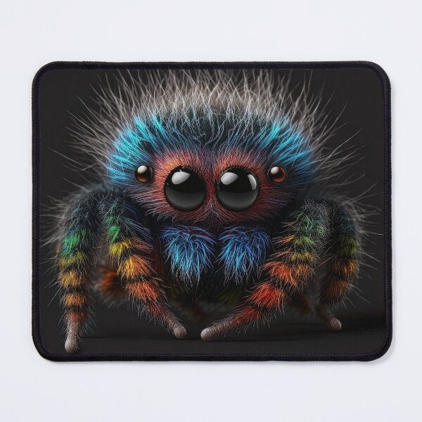 Item preview, cute fluffy jumping spider designed and sold by Avicularious.
