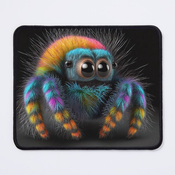 Item preview, cute fluffy jumping spider designed and sold by Avicularious.