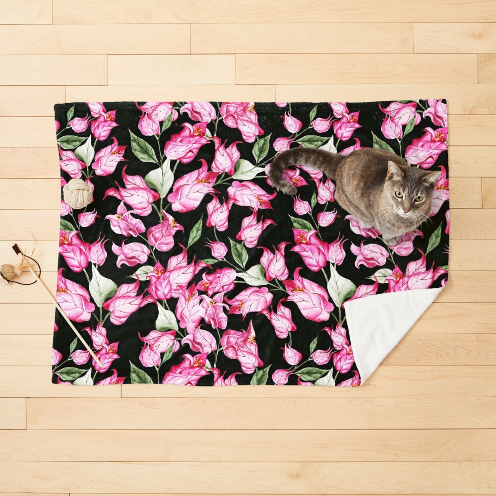 Seamless floral pattern with pink bougainvillea flower on climbing twigs   Art Board Print for Sale by LINAcrave