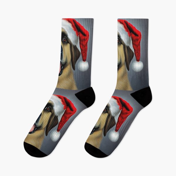 Item preview, Christmas Anatolian Shepherd Wearing A Santa Hat designed and sold by ZenEverAI.