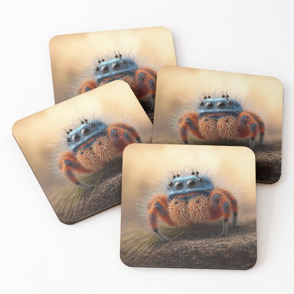 Item preview, cute fluffy jumping spider designed and sold by Avicularious.
